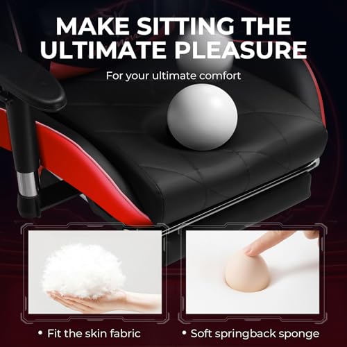 Cow Print Ergonomic Gaming Chair with Footrest Y306210