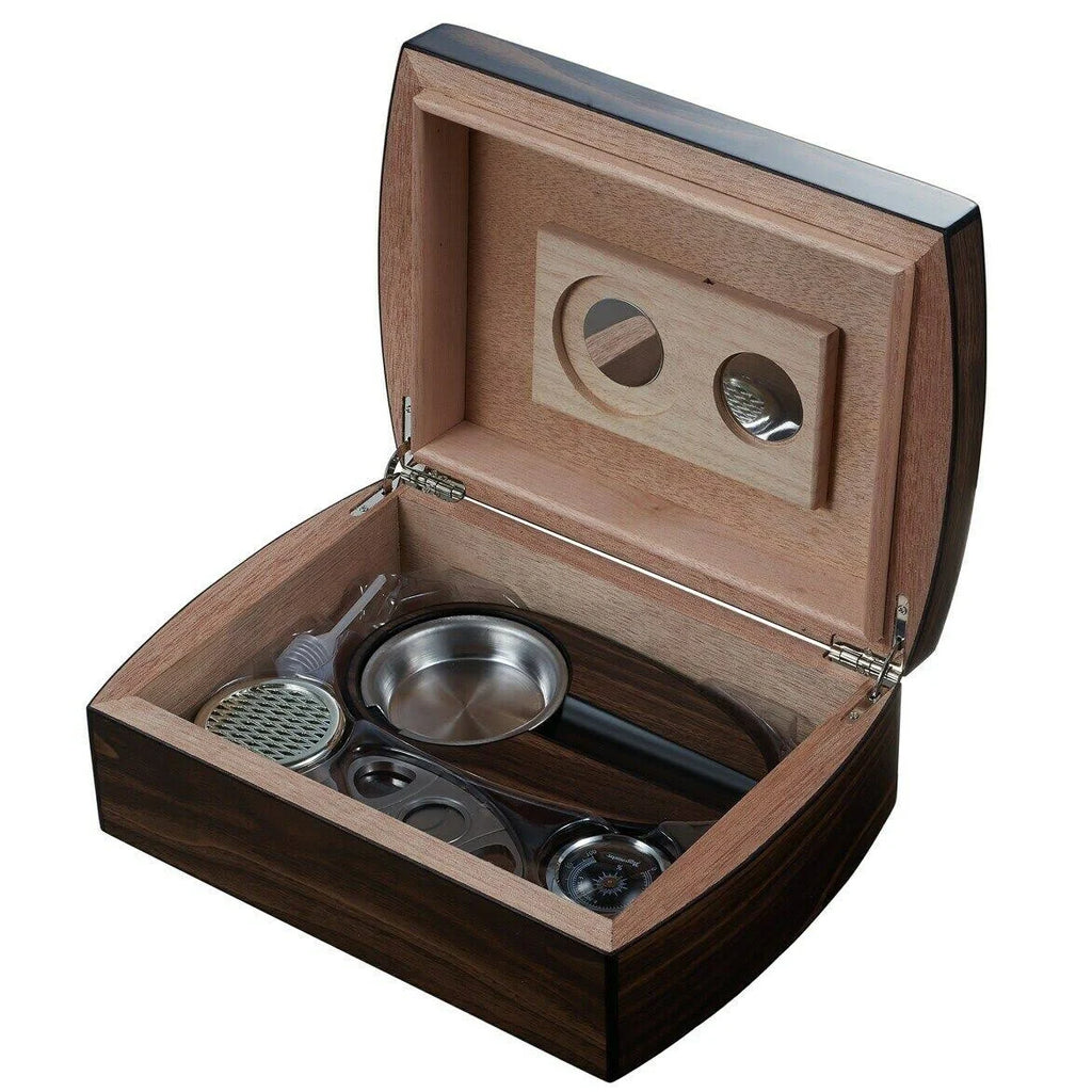 Wood Humidor Gift Set with Ashtray and Cutter H152