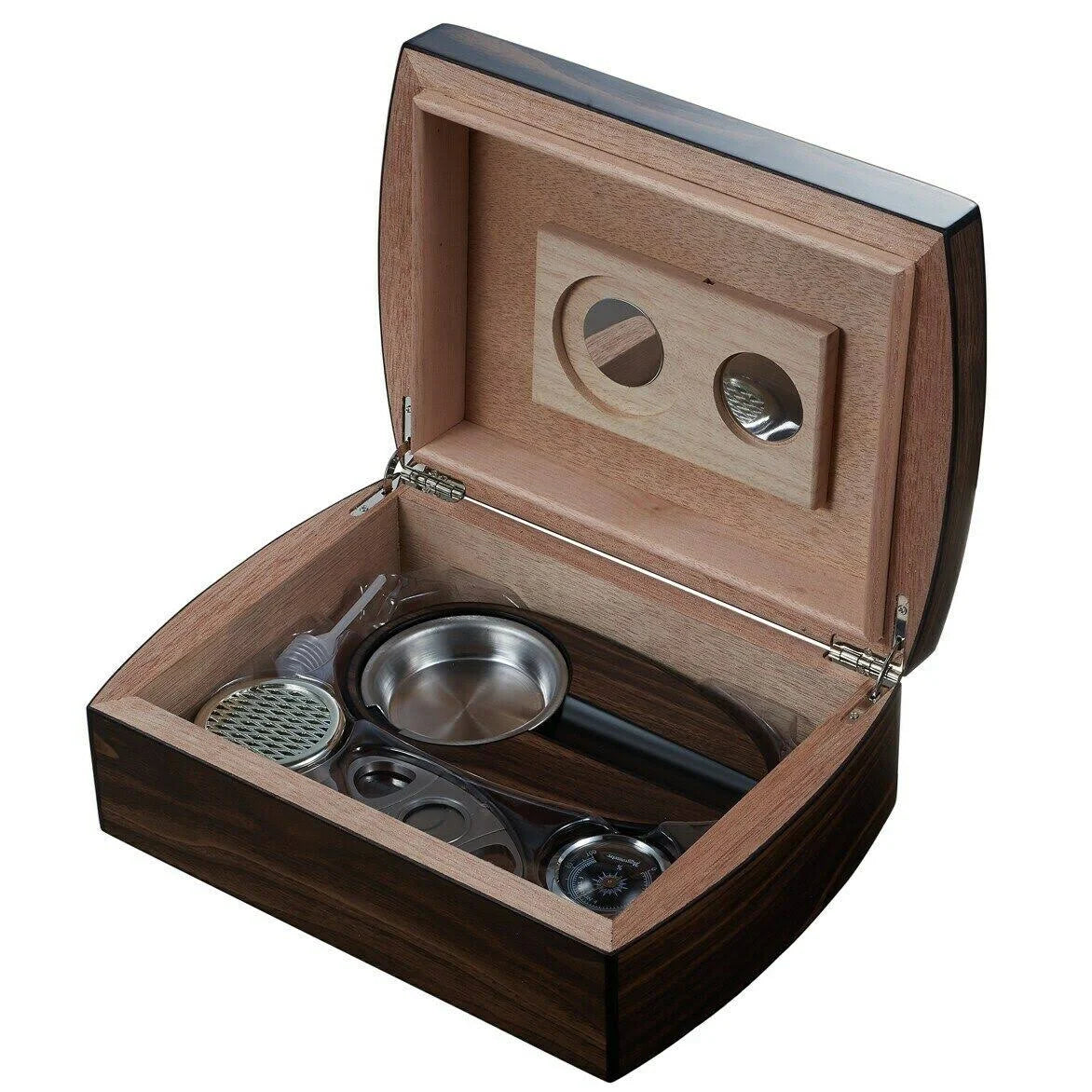 Wood Humidor Gift Set with Ashtray and Cutter H152