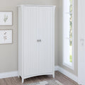 Pure White Tall Storage Cabinet with Doors J12864