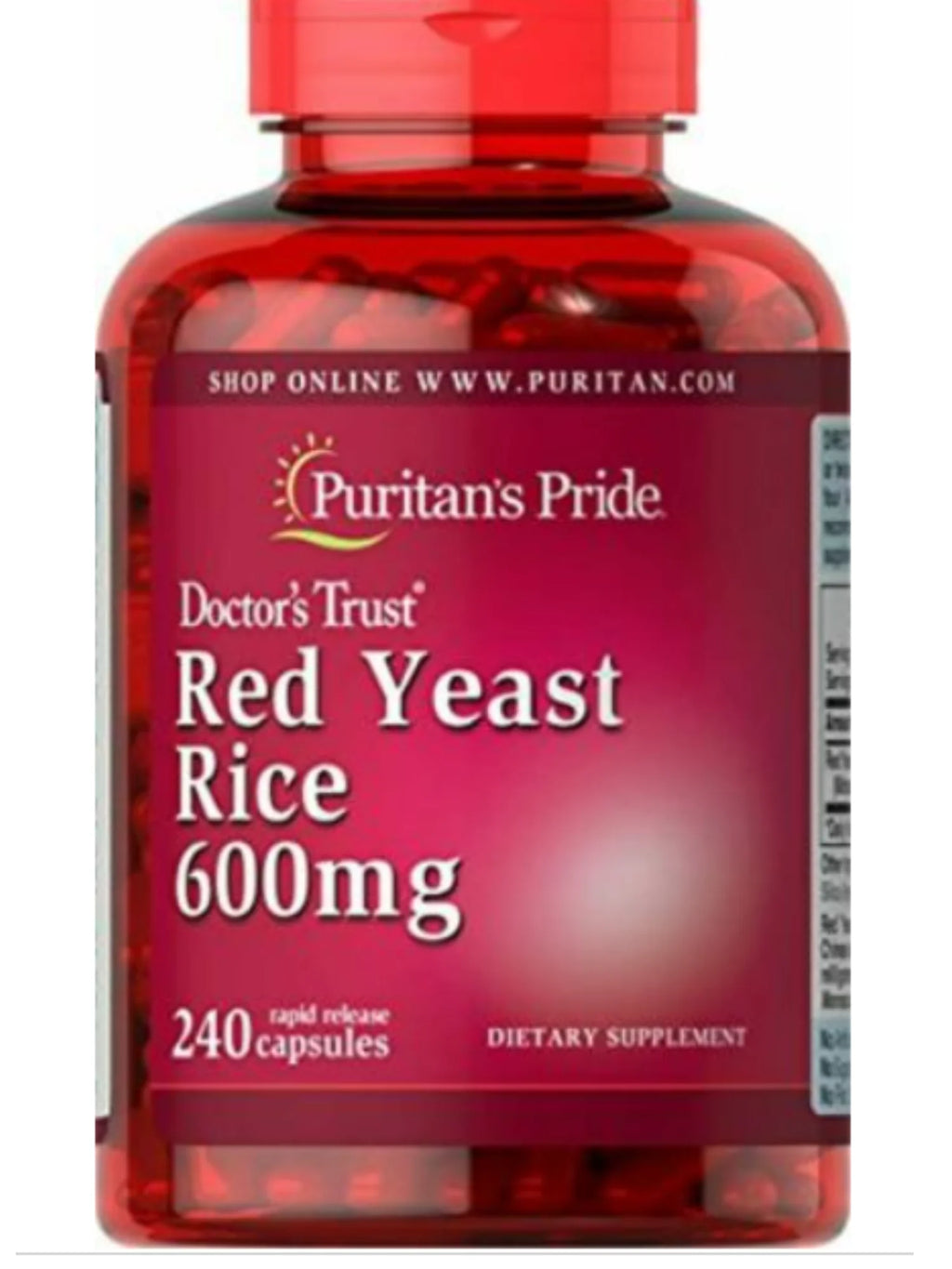 Red Yeast Rice 600 mg 240 Count Pack of 2 H940744