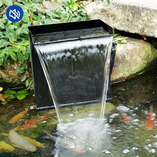 24 Inch Stainless Steel Pond Waterfall Spillway with 1200GPH Pump D6132