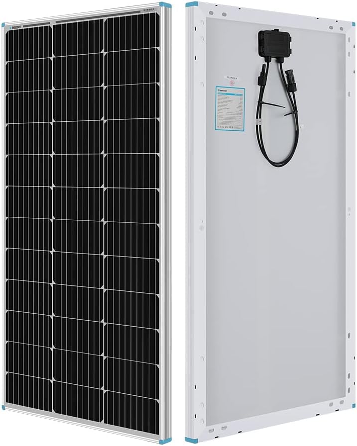 100 Watt 12 Volt Monocrystalline Solar Panels 2-Pack A50934