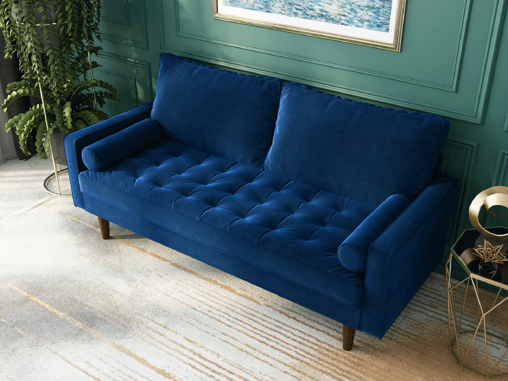 Blue Sleeper Sofa Sectional Couch E9581