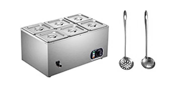 110V 6-Pan Stainless Steel Commercial Food Warmer B13519