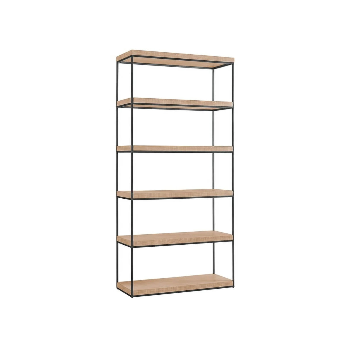 Modern Farmhouse Etagere in Tan Natural Oak P47778