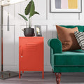 Orange Metal Locker End Table K1637