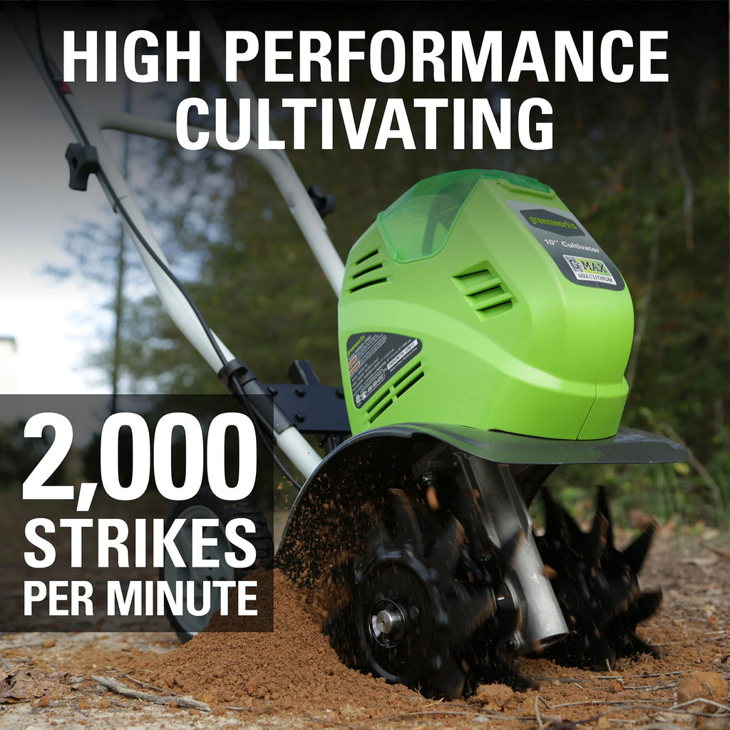 40V 10-inch Cordless Cultivator/Tiller with Battery and Charger B1661