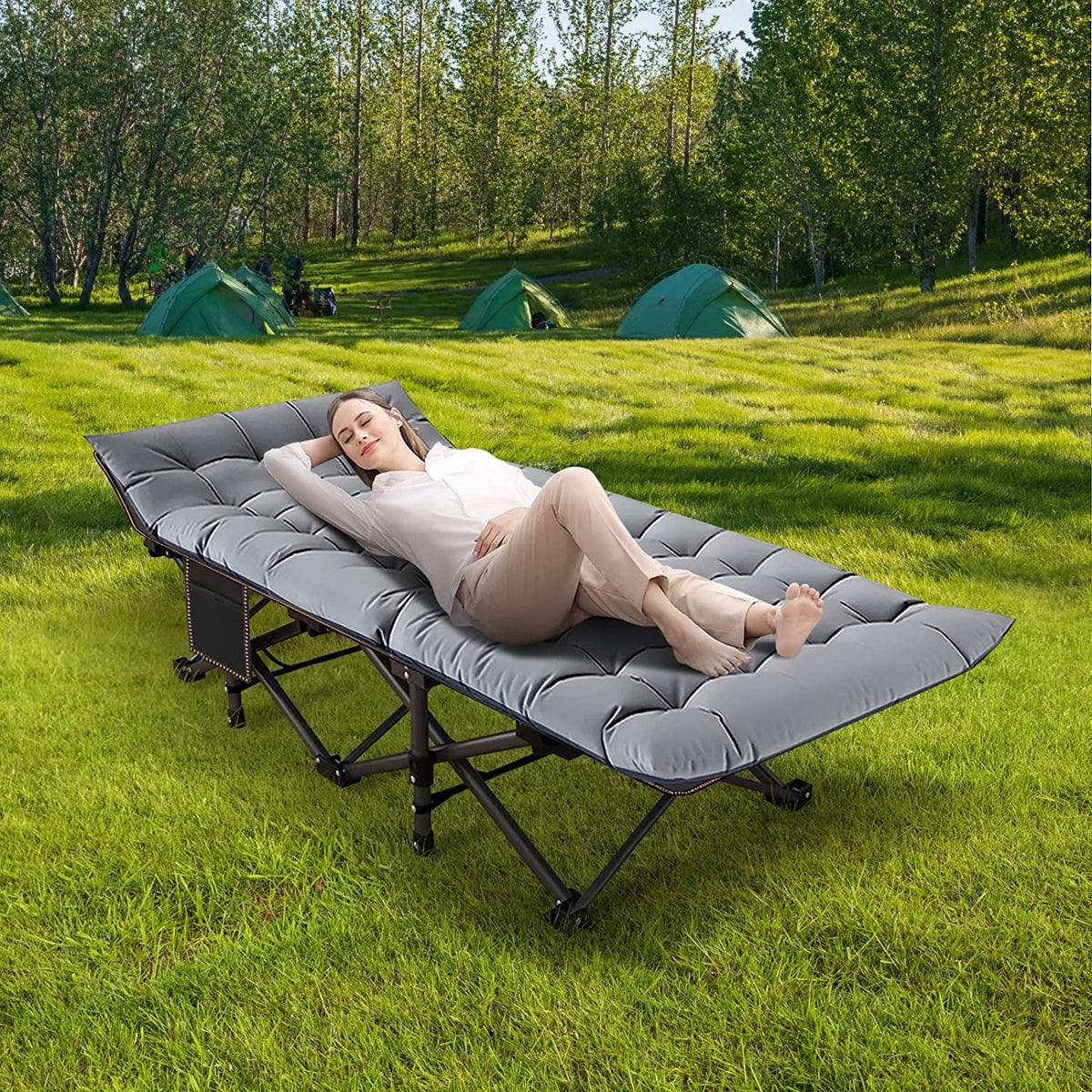 Folding Camping Cot 2 Pack with Carry Bag Z907006