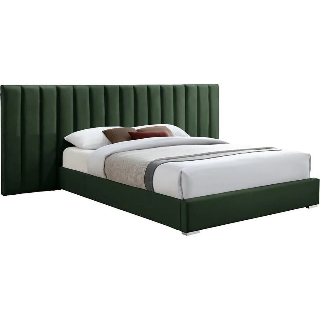 Green Velvet King Bed L1973