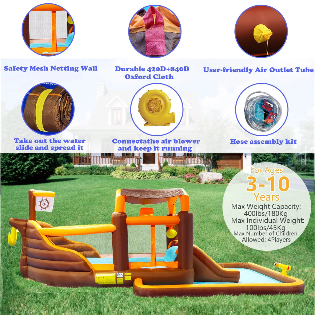 Inflatable Water Park with Splash Pool & Basketball C6113