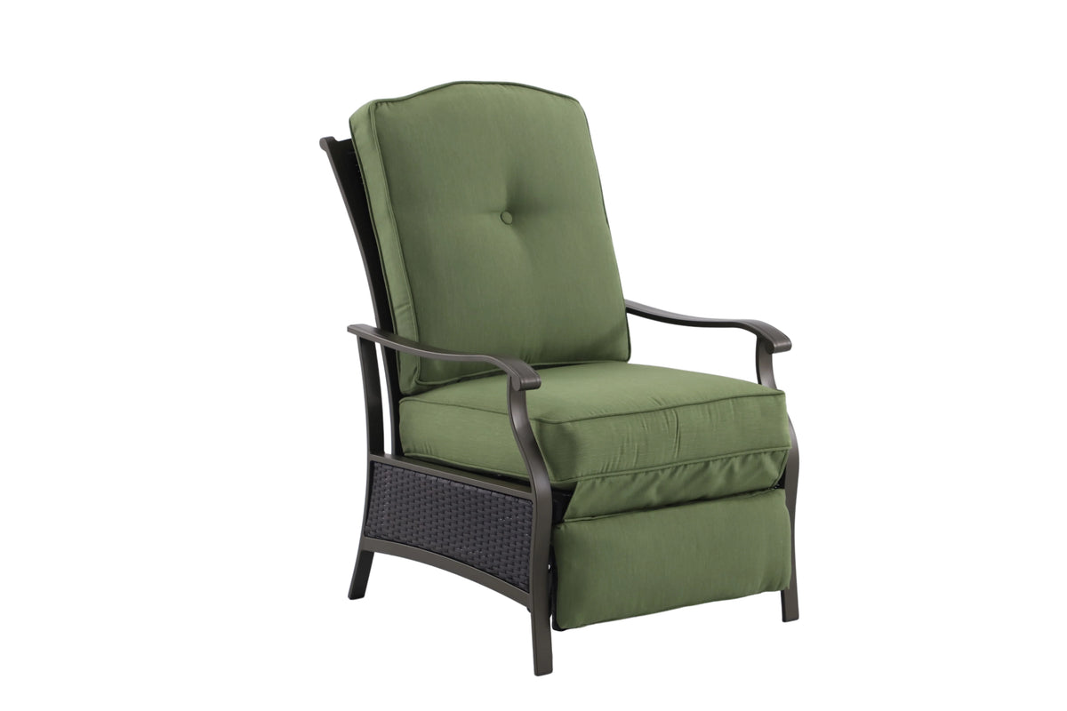 Steel Outdoor Recliner with Cushions V772207