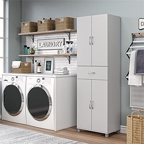 Dove Gray Storage Cabinet with Drawer H97088