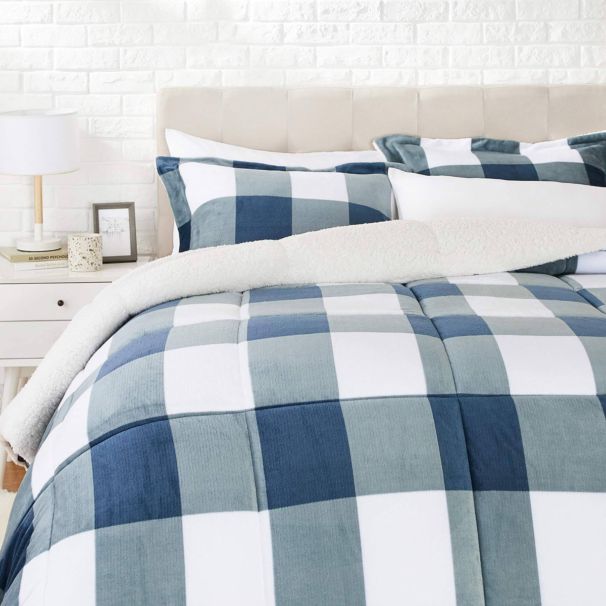 Ultra-Soft Micromink Sherpa Comforter Bed Set King C90146