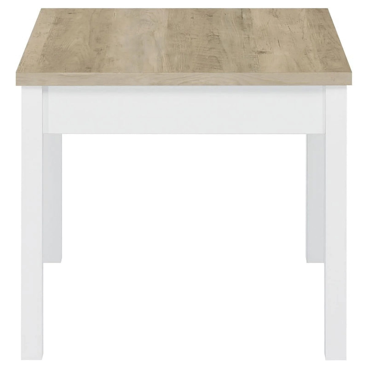 3-piece Pine and White Wood Coffee Table Set U9700
