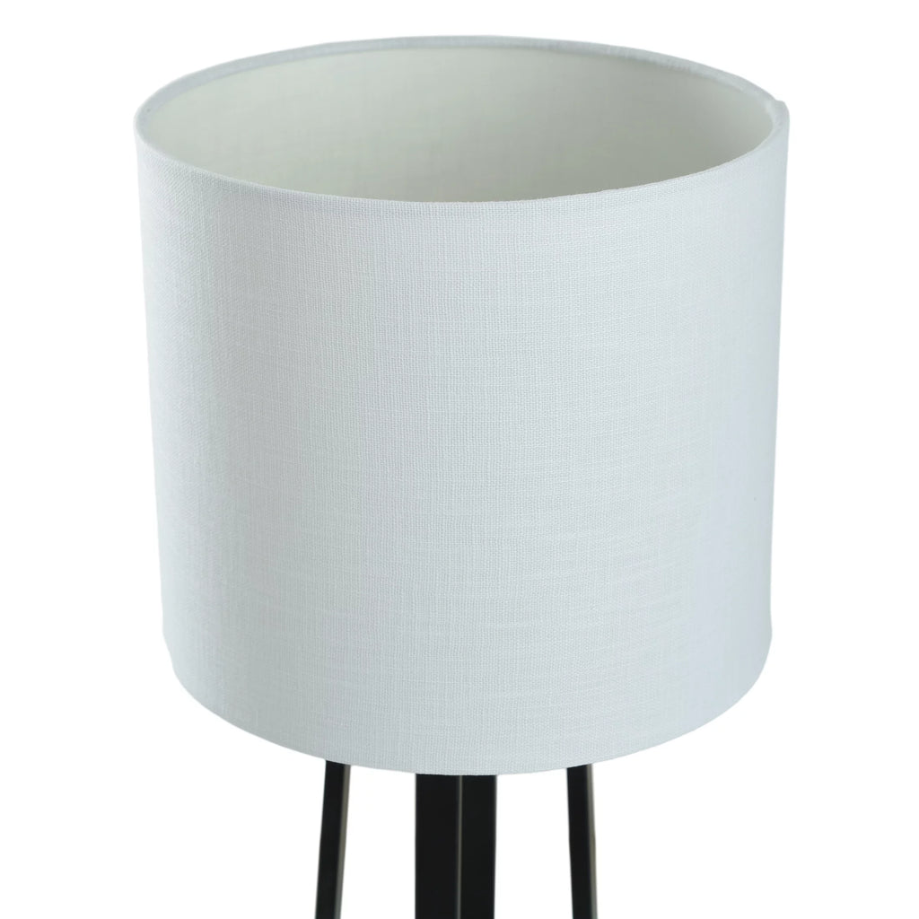 Matte Black Table Lamp with Drum Shade R31574