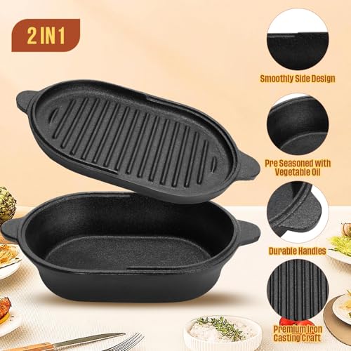 Pre-Seasoned Cast Iron Bread Pan with Lid 2.2QT J862