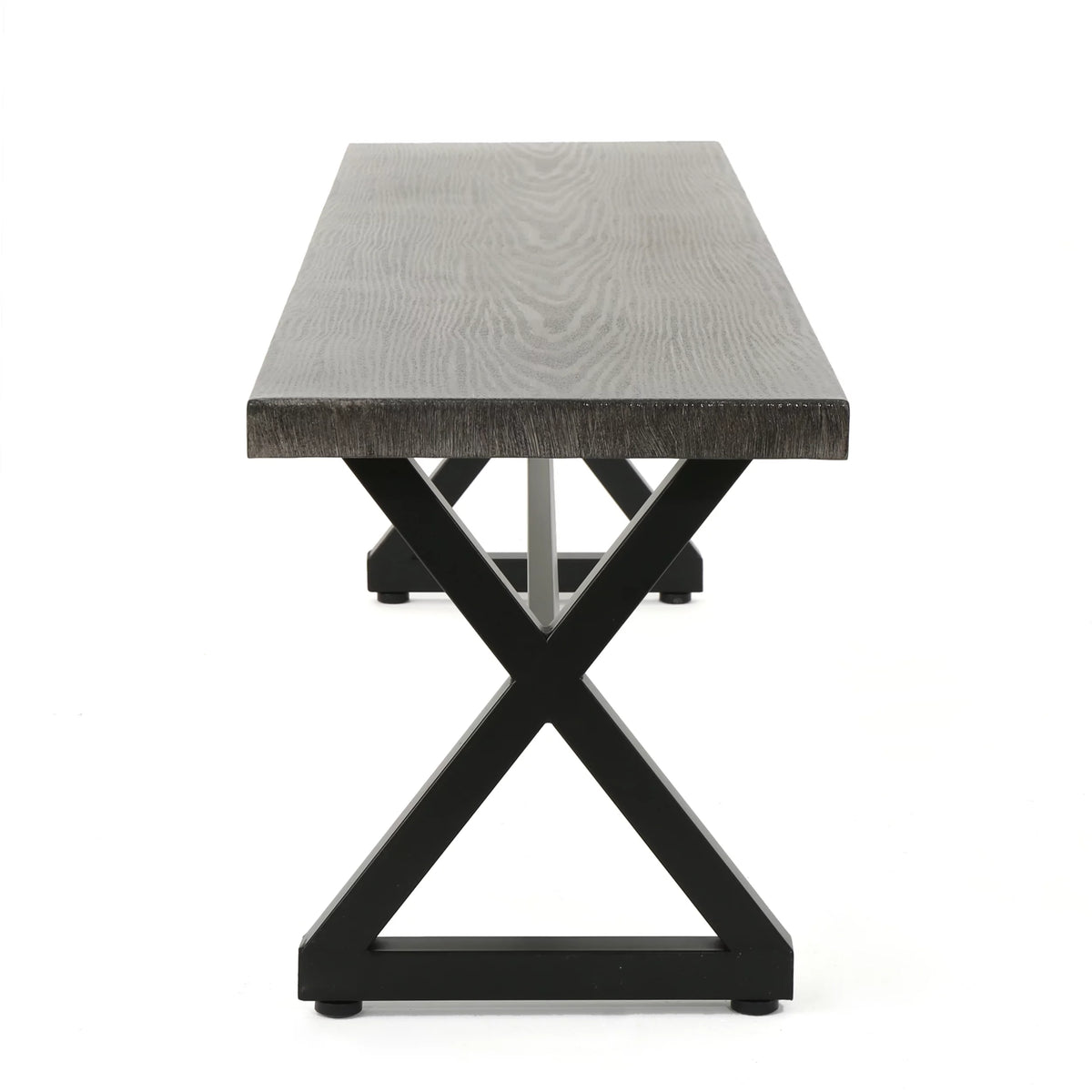 Aluminum Dining Bench with Steel Frame G557