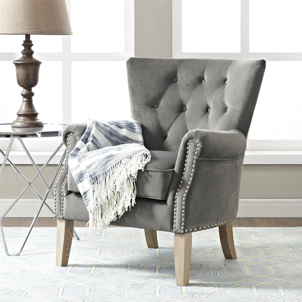 Gray Accent Chair I544