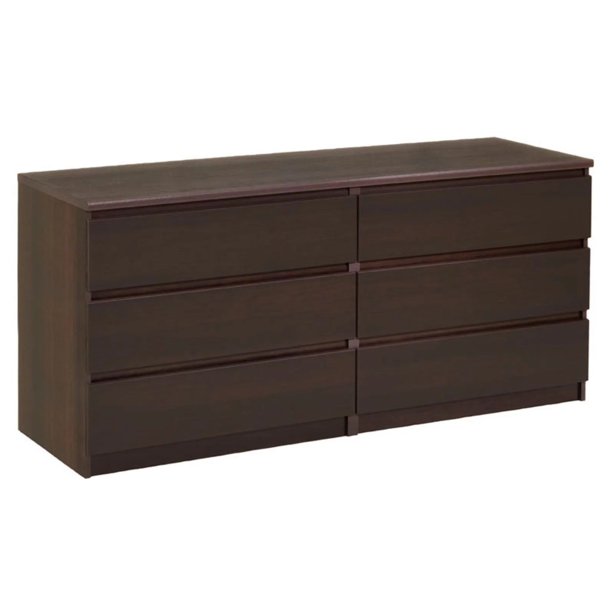 White High Gloss 6 Drawer Engineered Wood Dresser H4761