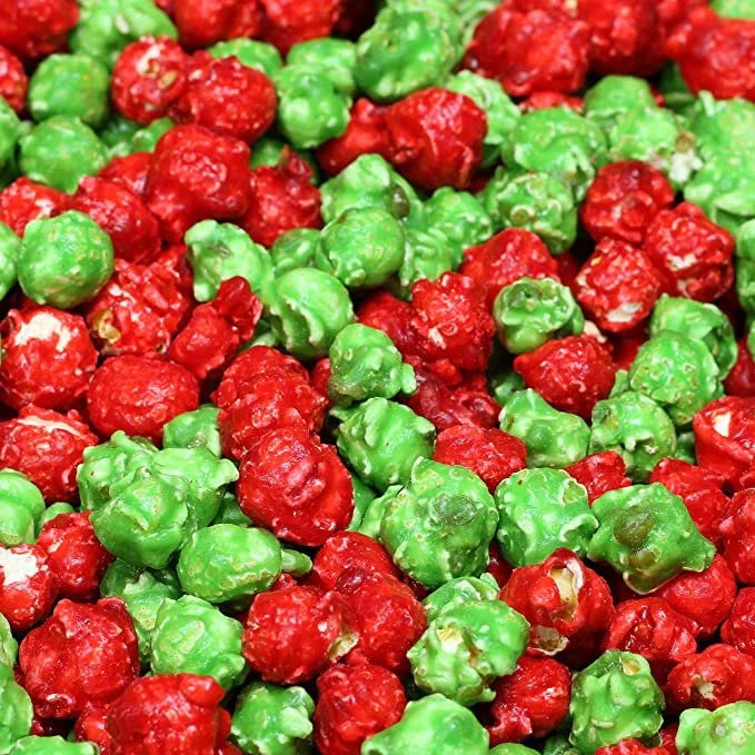 Holiday Red & Green Popcorn 2 lbs Gluten Free Vegan Kosher X134