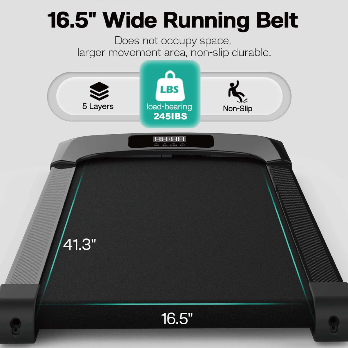 Under Desk Treadmill 245 lb Capacity 4 mph Speed C77300
