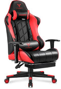 Cow Print Ergonomic Gaming Chair with Footrest Y306210