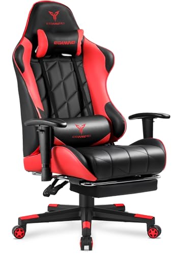 Cow Print Ergonomic Gaming Chair with Footrest Y306210