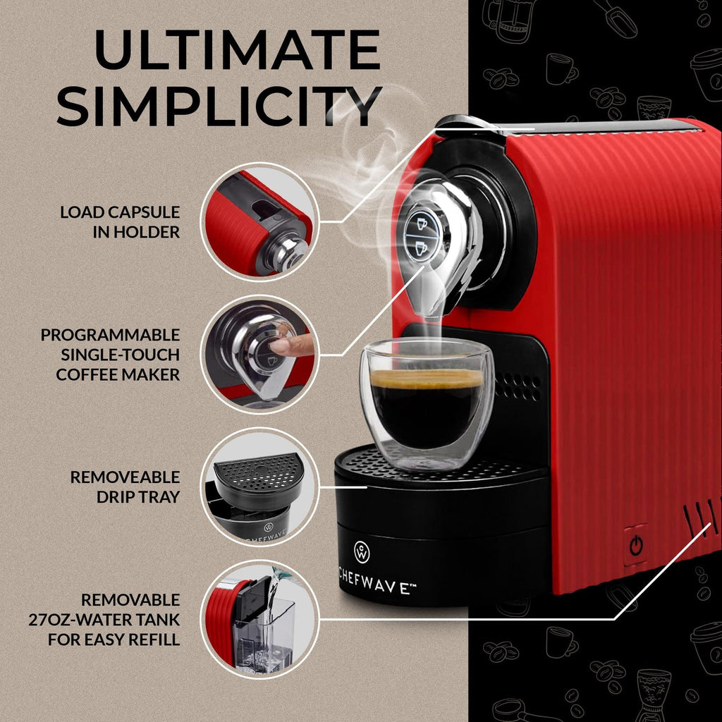 Espresso Machine with Capsules Holder and Cups A221533