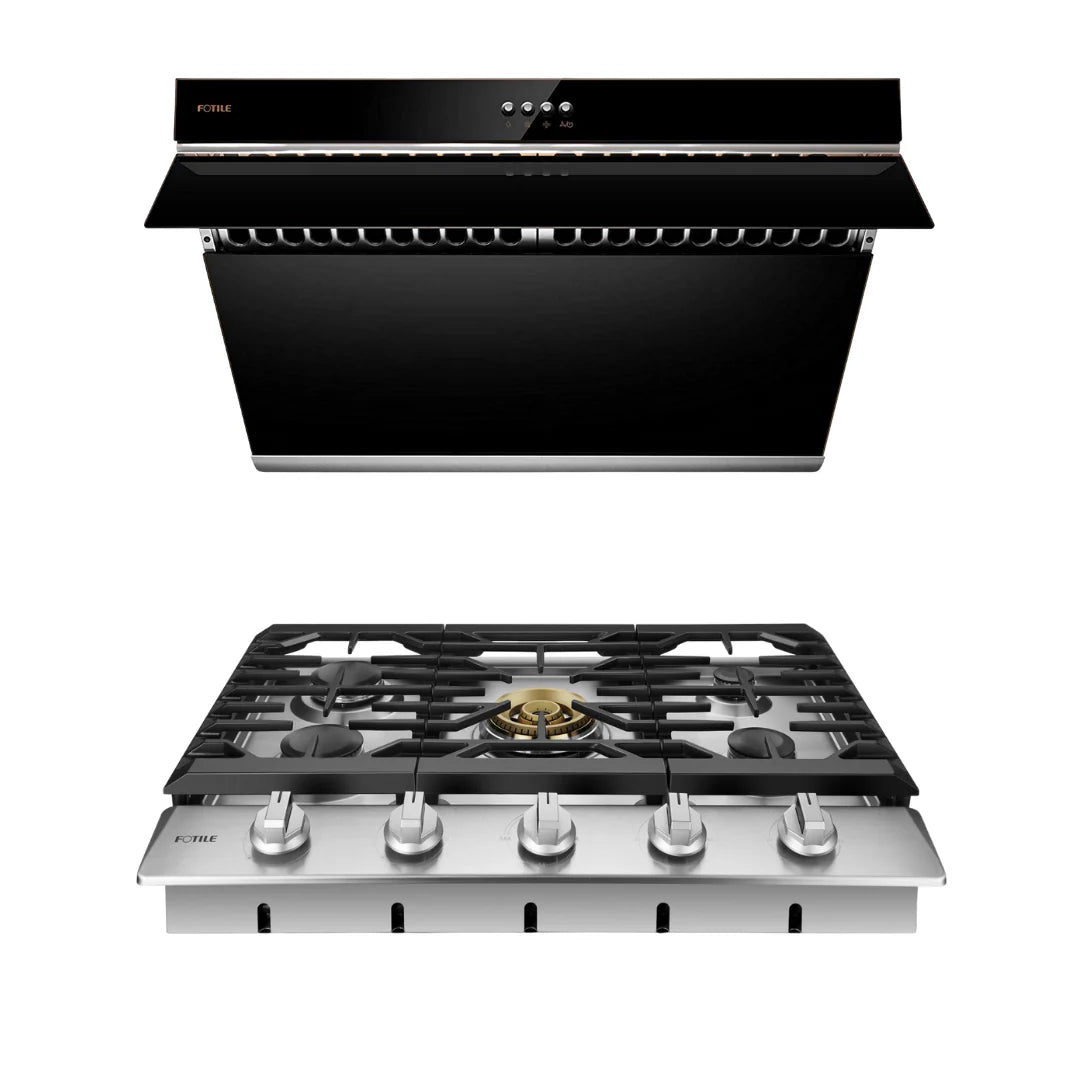 30 Inch Cooktop and 30 Inch 850 CFM Range Hood in Black B8993