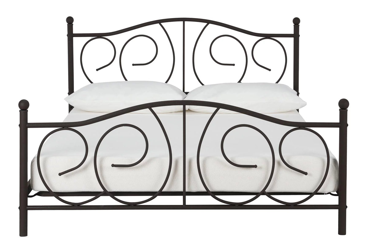 Queen Bronze Metal Platform Bed I3433