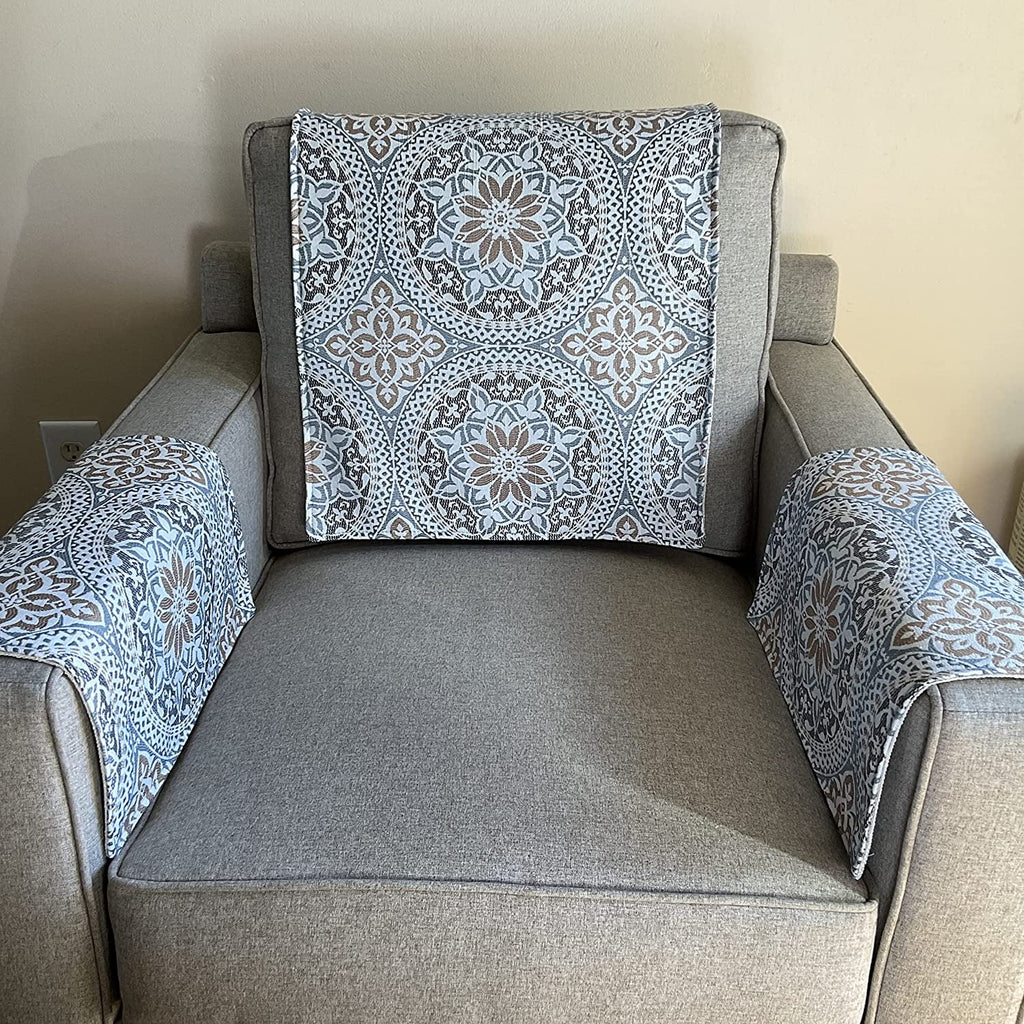 Brown Headrest Cover for Recliners T464