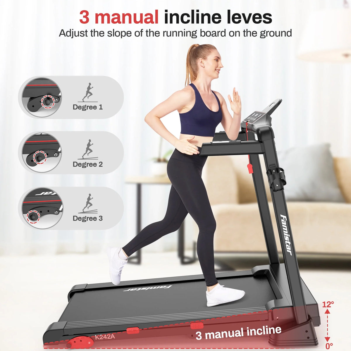 2.5 HP Electric Treadmill with 12% Incline F29641