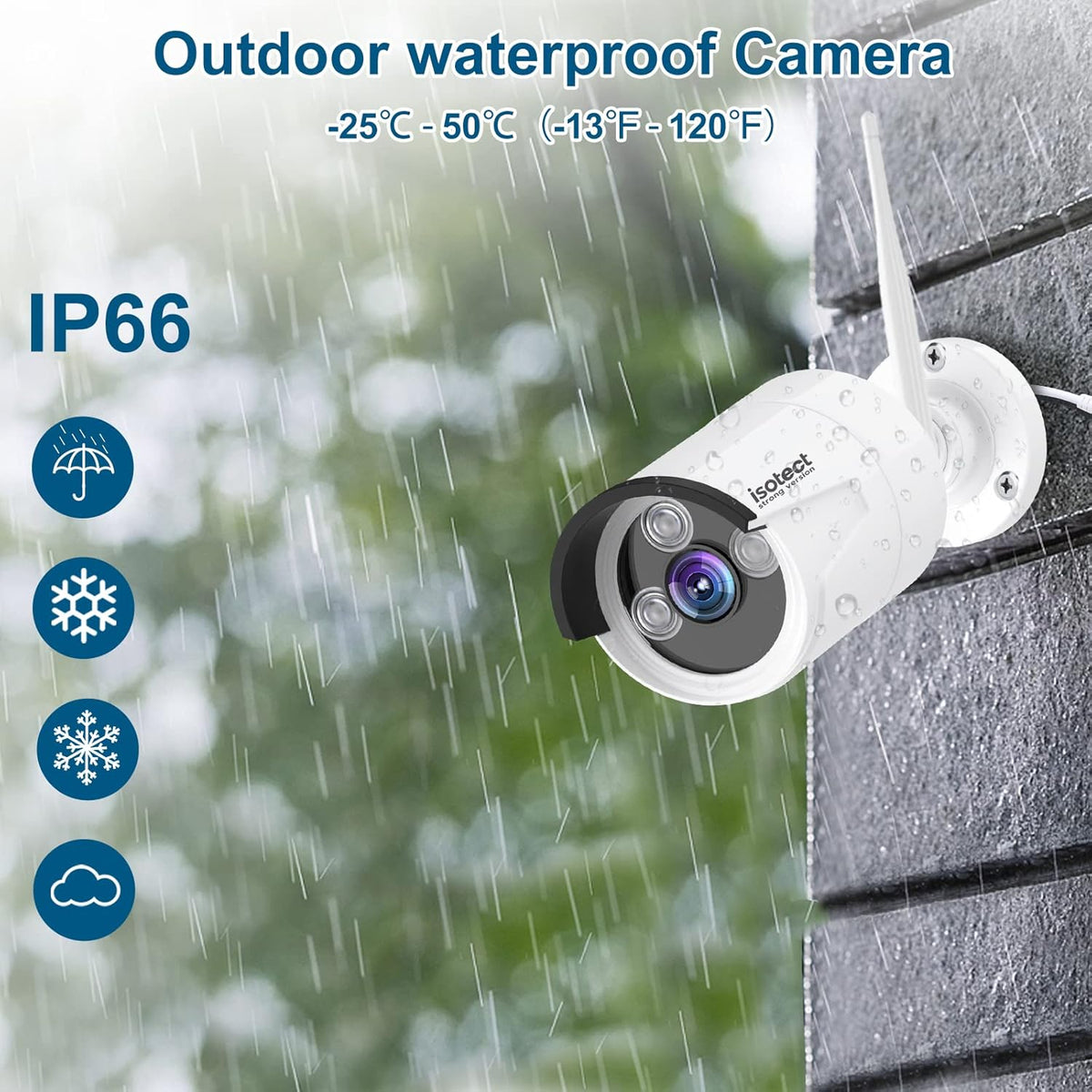 8CH Full HD 1080P Wireless Security Camera System with 6 Cameras I957899