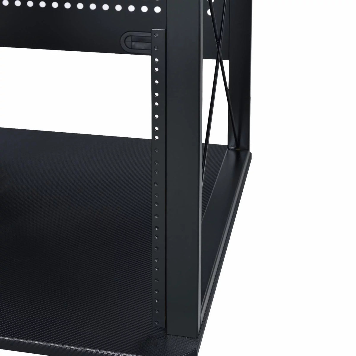 Black Music Desk with Shelves B4124