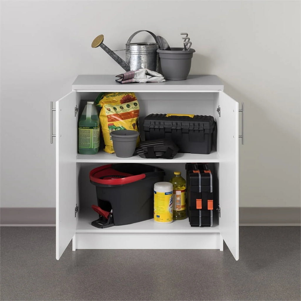 White Engineered Wood Base Cabinet with Melamine Countertop Y2997