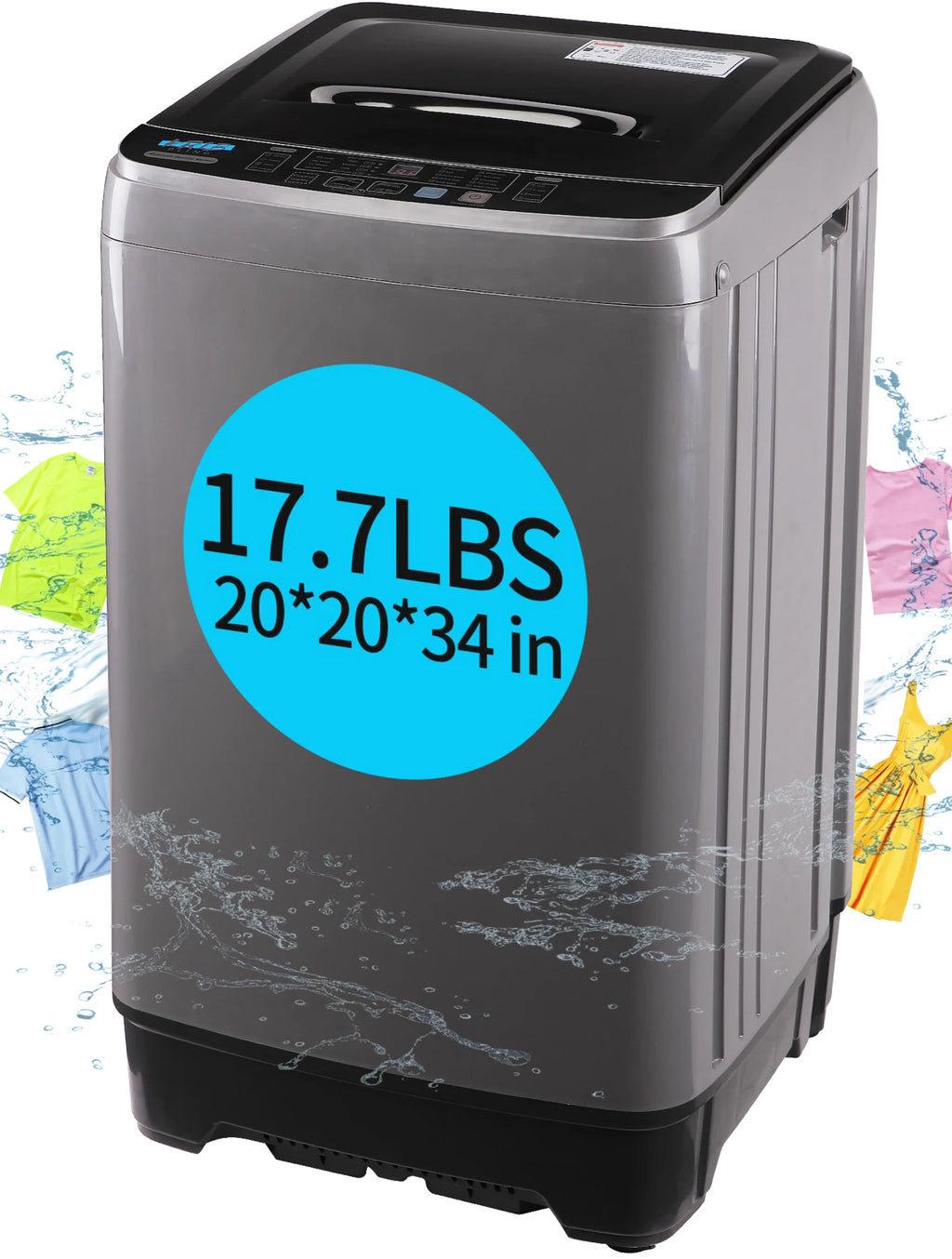 Portable 17.7 lbs Full Automatic Washing Machine H8752