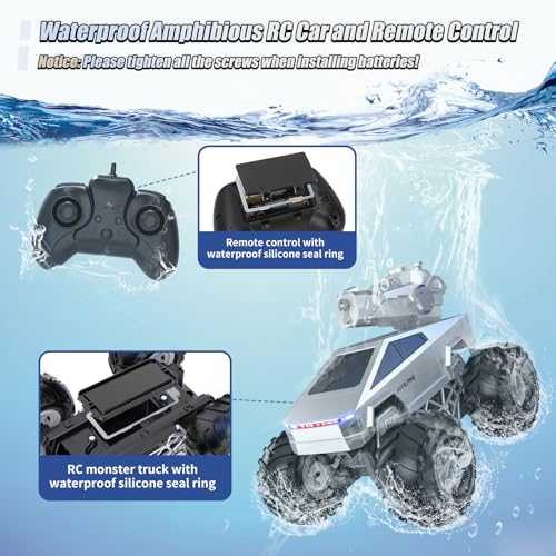 Remote Control Car 2.4GHz 4WD Amphibious Off-Road Monster Truck Z830