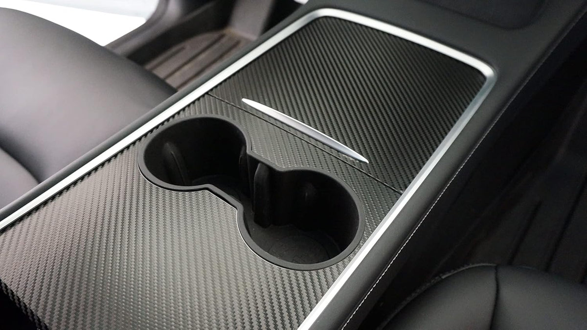 Carbon Fiber Center Console Vinyl Wrap P1179