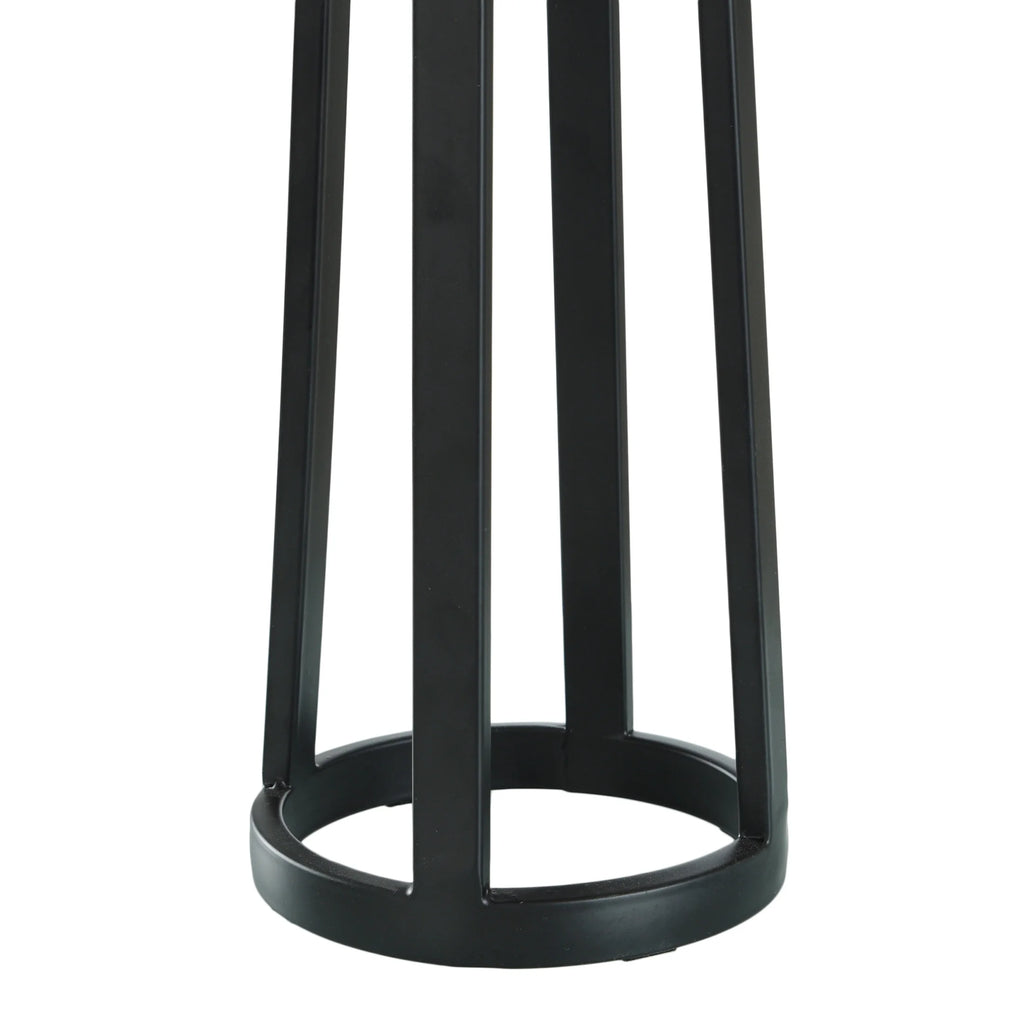Matte Black Table Lamp with Drum Shade R31574