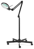 1,200 Lumens LED Magnifying Floor Lamp with 5 Wheels Rolling Base, Dimmable, White V84901