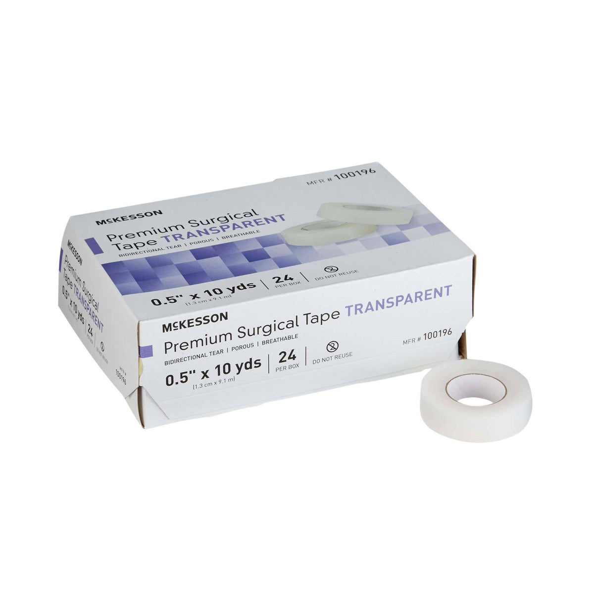 Water Resistant Plastic Medical Tape 1/2 inch x 10 Yard L34466