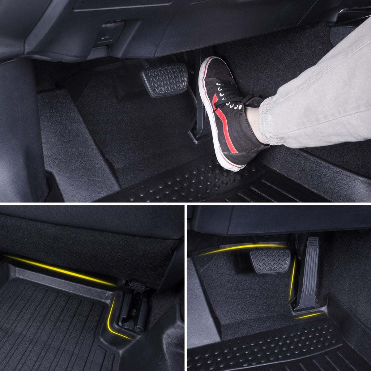 Black Floor Mats Liners F447