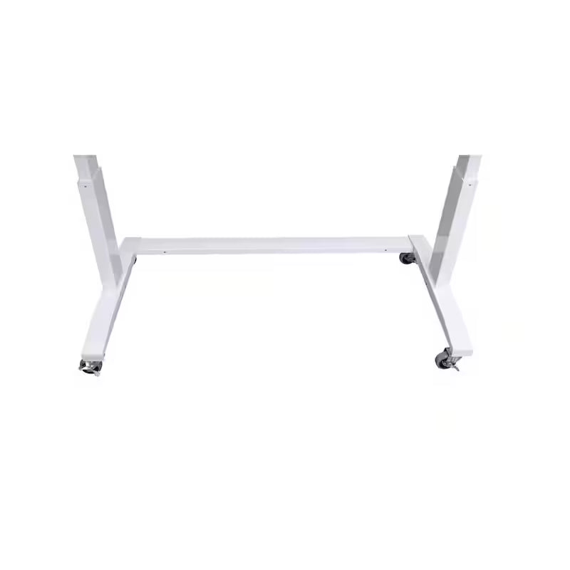 46 in. W White Adjustable Height Worktable with 2-Drawers B389