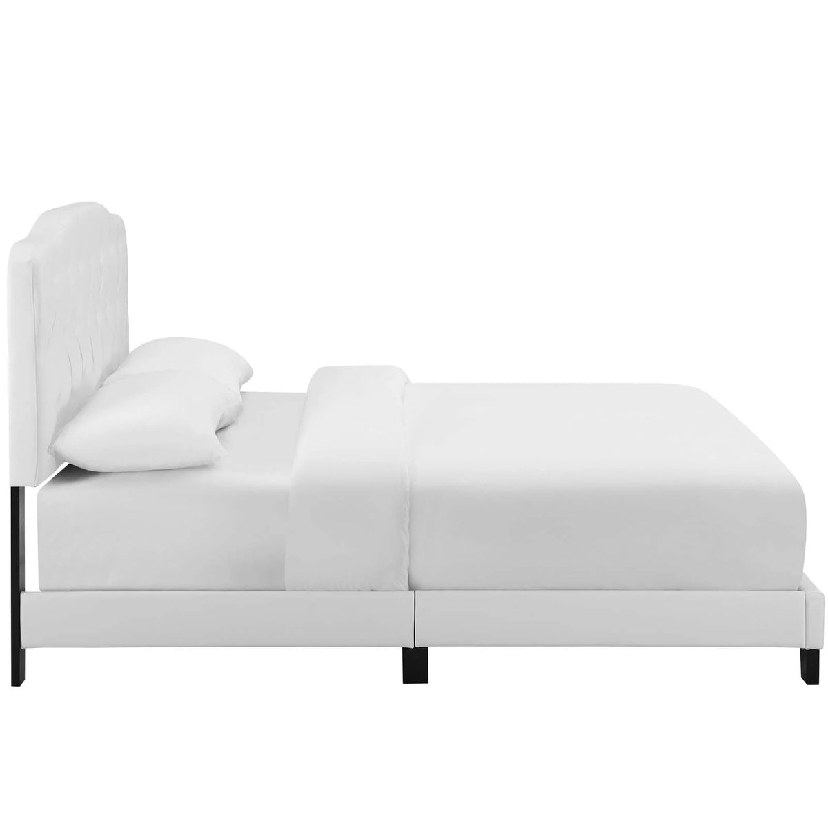 Queen Faux Leather Bed E4443