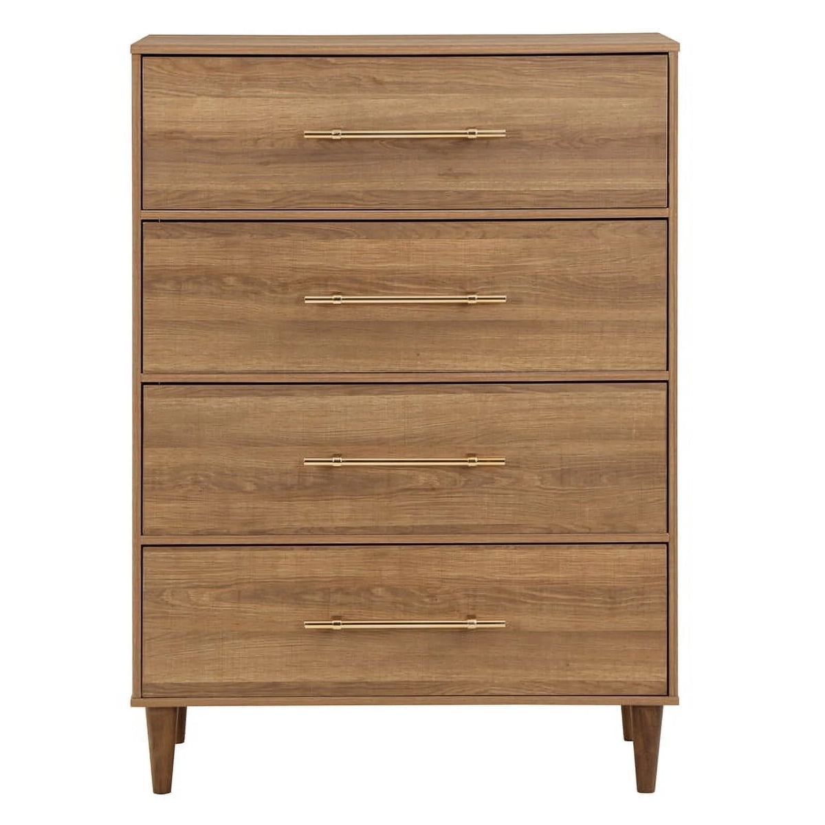 Light Oak Farmhouse Wood 4-Drawer Chest U1291