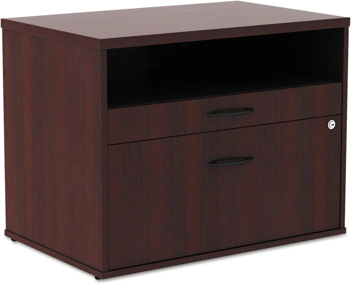 2-Drawer Low File Cabinet Credenza - Mahogany F147808