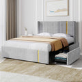 Upholstered Full Size Bed Frame with Storage I669574