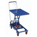 Mobile Scissor Lift Table with Folding Handle, 27 x 17 Platform, 330 lb. Capacity T19047