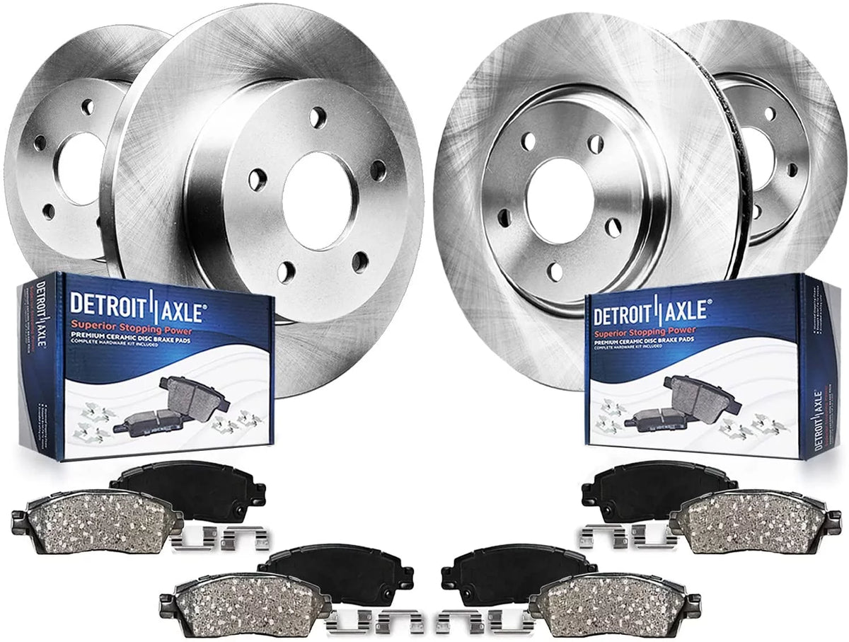 Brake Kit Ceramic Brake Rotors and Pads Front and Rear B418499